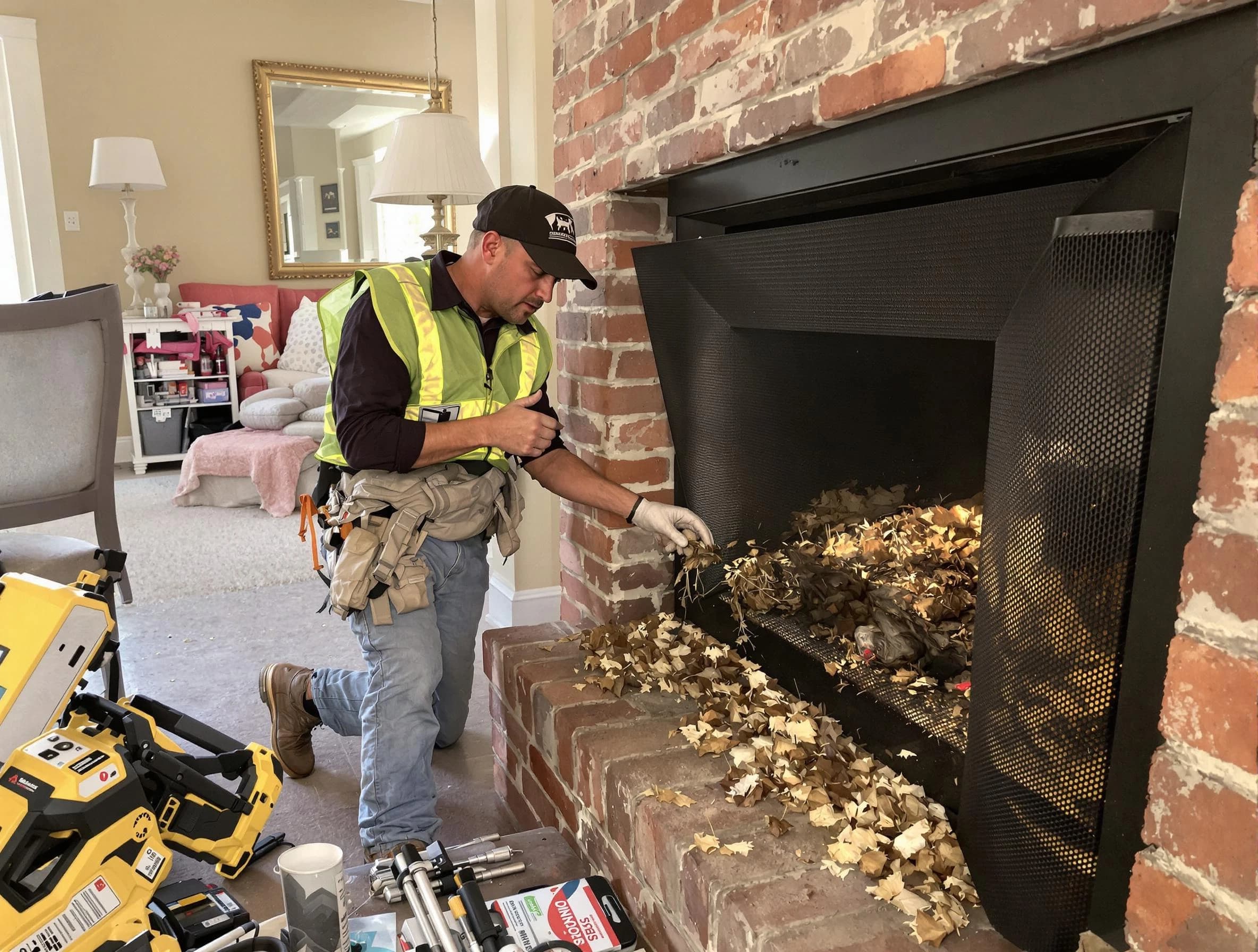 Safe screening installation by Edison Chimney Sweep in Edison, NJ