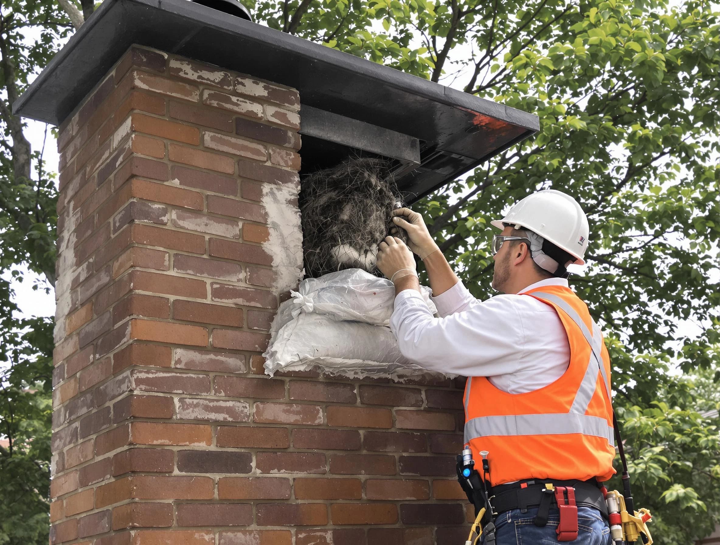 Humane removal of debris and animals by Edison Chimney Sweep in Edison, NJ