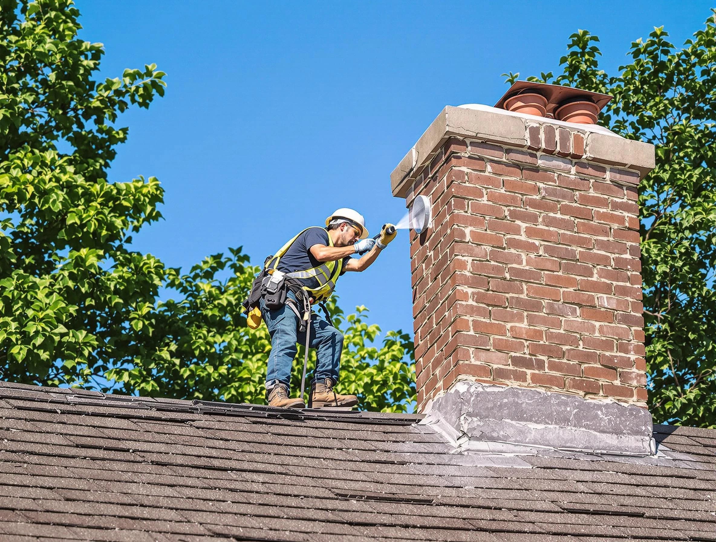 Edison Chimney Sweep performing an inspection with advanced tools in Edison, NJ