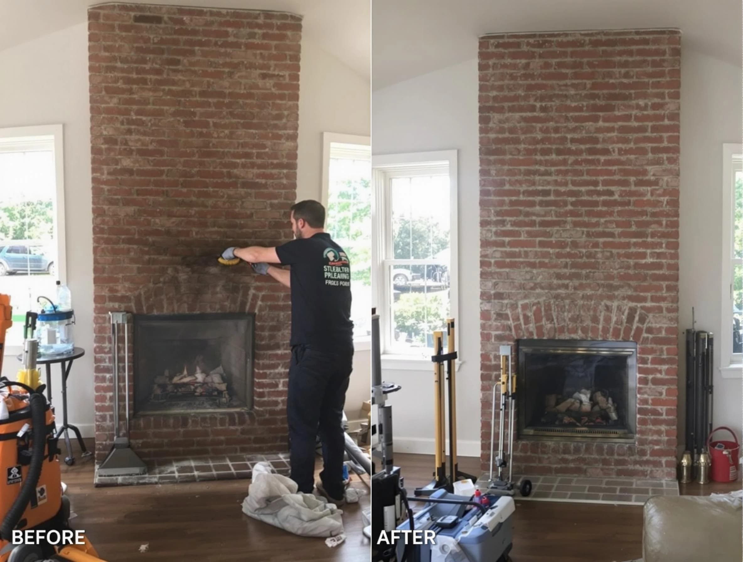 Finished chimney sweeping service by Edison Chimney Sweep in Edison, NJ