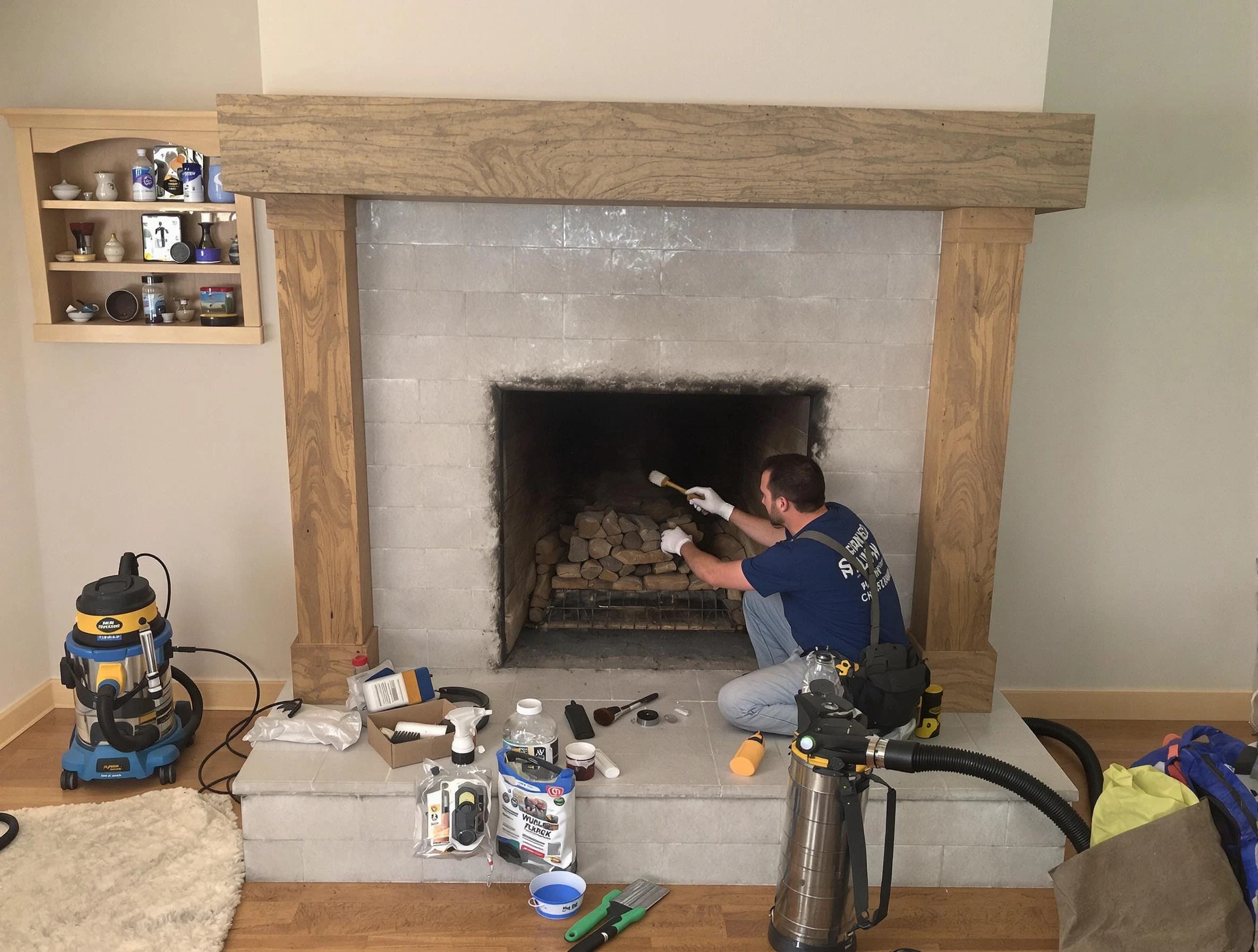 Detailed creosote removal process by Edison Chimney Sweep in Edison, NJ