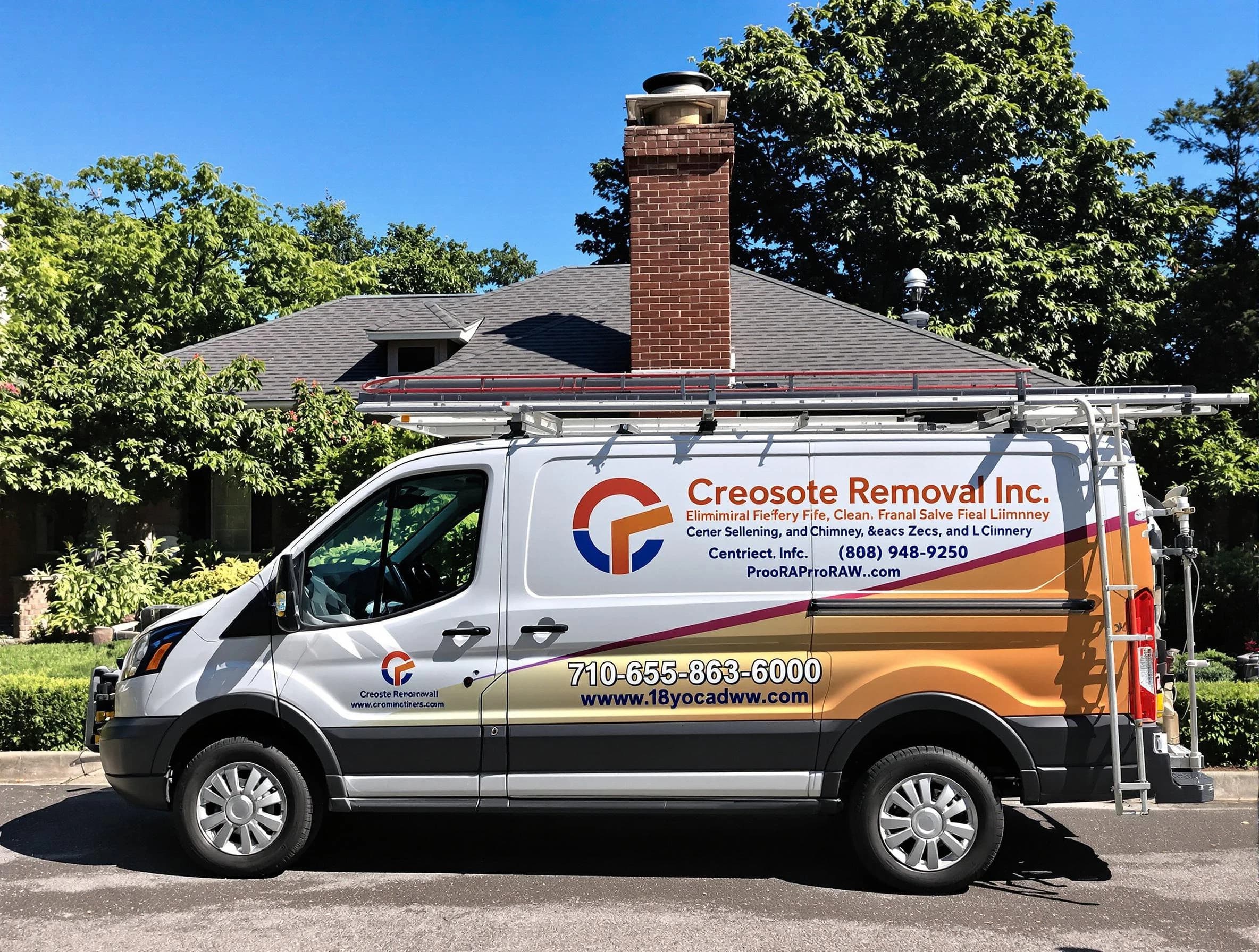 Edison Chimney Sweep technician removing creosote safely in Edison, NJ