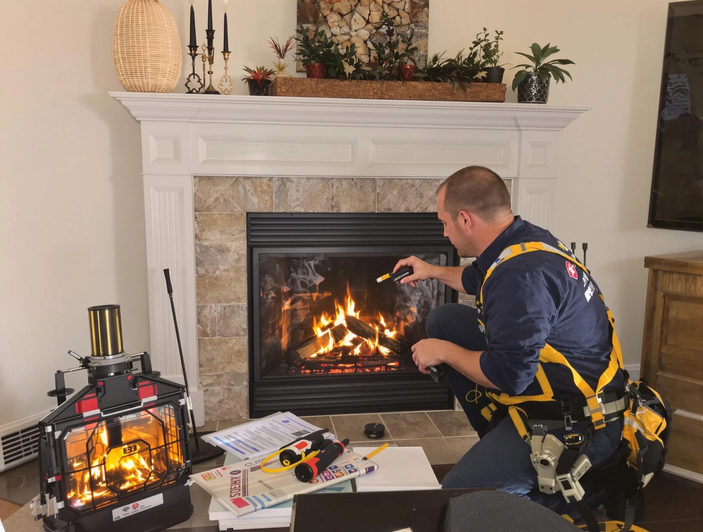 Safety-focused fireplace inspection by Edison Chimney Sweep in Edison, NJ