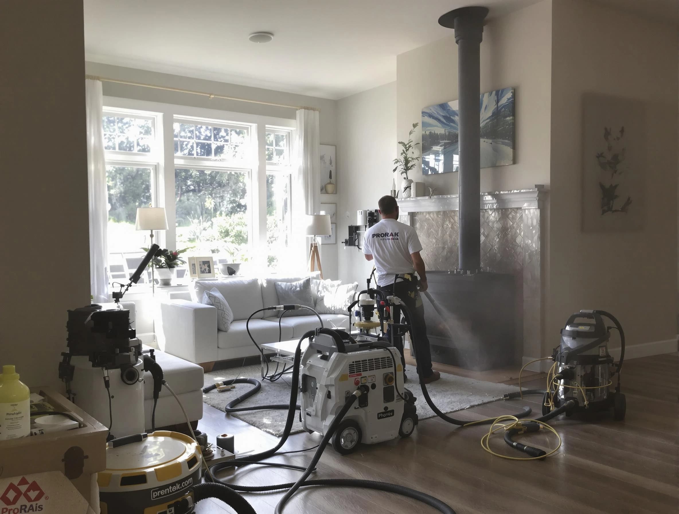 Soot removal service by Edison Chimney Sweep for a fireplace in Edison, NJ